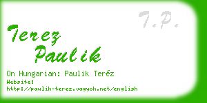 terez paulik business card
